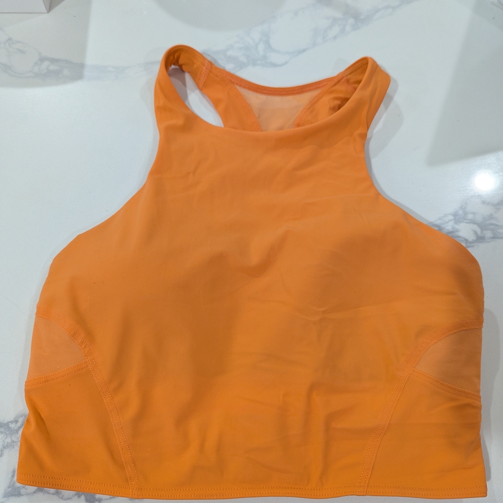 Lululemon Mesh-Back Train Bra - Orange - Size 6